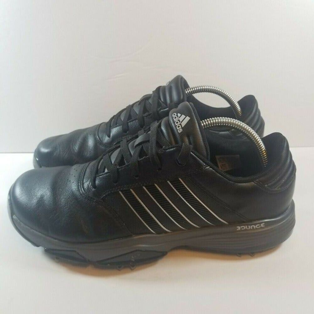 Adidas Mens Size 10 360 Bounce Black Soft Spikes Golf Shoes F33681